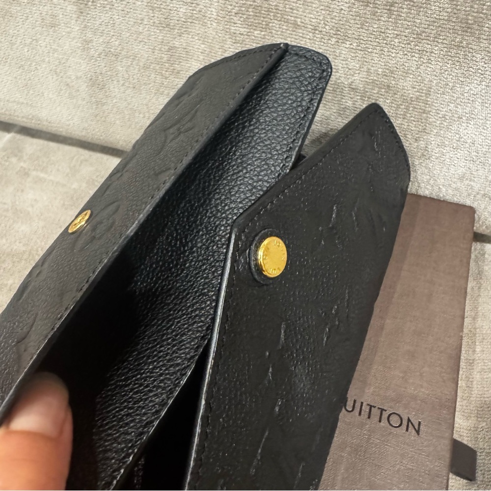 Louis Vuitton Black Empreinte Leather Curieuse Compact Wallet - Picture 7 of 11